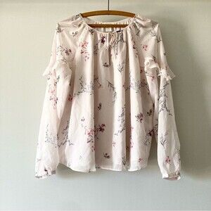 ST.‎ TROPEZ WEST FLORAL BLOUSE M